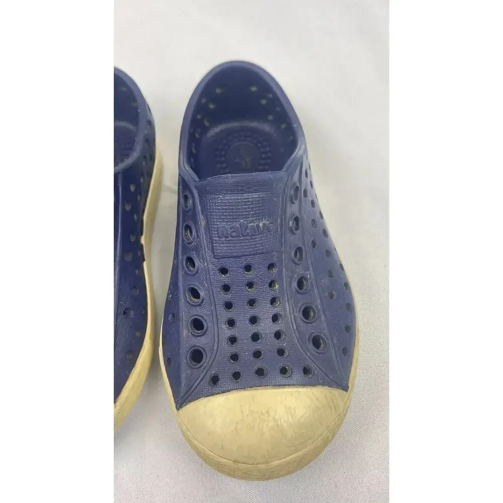 Native Shoes Jefferson Kids C6 Blue Slip On Sneakers EVA Water Sandals Toddler